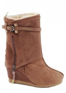  Love From Australia Nikita Caramel Wedge Sheepskin Boots Shoes