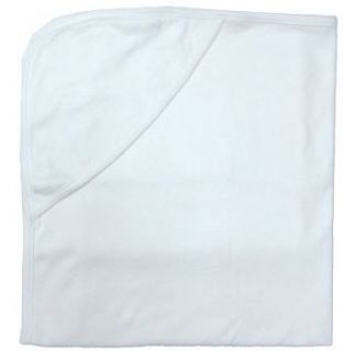GOTS Certified Organic Cotton Baby Blanket Hooded White