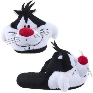 The Cat Face Mens Plush Slippers (Large (Mens 10   11)): Shoes