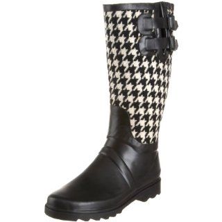  Chooka Womens Woven Houndstooth Boot,Black/White,10 M US: Shoes