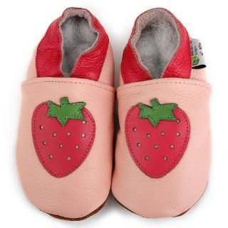 : Augusta Baby Strawberry Soft Sole Leather Baby Shoe (6 12M): Shoes