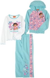 Dora the Explorer Girls 2 6x 3Piece Jacket Pant Set,Blue