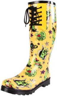 Womens Baxterr Rain Boot,Tattoo Print,7 M US: Betsey Johnson: Shoes