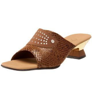 Onex Womens Eden Sandal,Brown/Gold Snake,10 M US Shoes