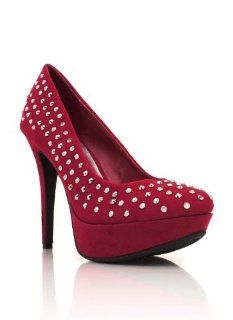 rhinestone studded heels 6.5 RED Shoes