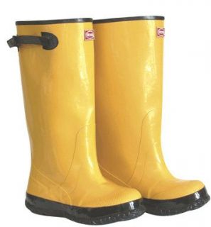 Boss Gloves 2KP448112 Size 12 Mens 17 Tall Yellow Rubber Boots Shoes