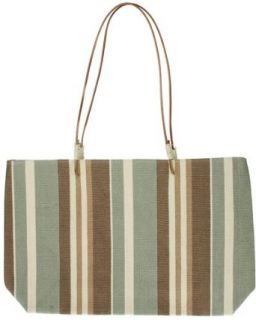 TROPICAL TRENDS Woven Stripe Beachy Bag (GRN) Clothing