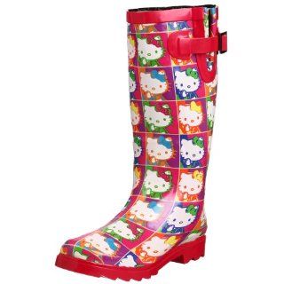 Chooka Womens Hello Kitty Retrospective Rain Boot,Multi,7 M US Shoes