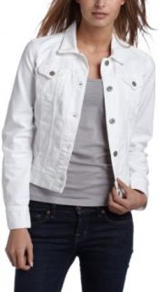 Lucky Brand Womens Adelaide Colored Denim Jacket,White,X