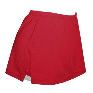 A line Tennis Fitness Skirt with Shorts and Slits Red (XS