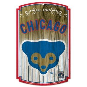 Chicago Cubs Wood Sign   Bear Logo Quality Graphics