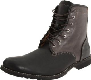 Earthkeeper City Zip Lace Up Boot,Black With Grey,7.5 M US: Shoes