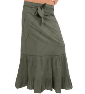 Romeo & Juliet Couture Maxi Skirt in Olive, Small