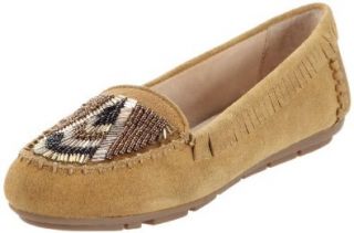 1960 Womens Millie Beaded Moccasin, Golden Honey, 6 M US Shoes