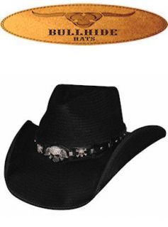 Bullhide Hats Western Straw Bad Girl 2410 Black: Clothing