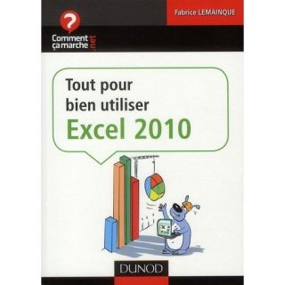 Tout pour bien utiliser Excel 2010   Achat / Vente livre Fabrice