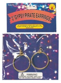 Pirate or Gypsy Costume Clip on Earrings Clothing