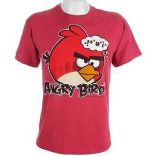 5th Sun Angry Birds Bonkers T Shirt RED Sm Clothing