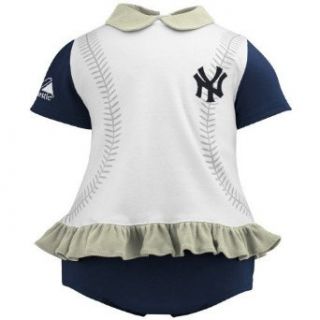 New York Yankees Baseball Ruffle Dress Outfit (6/9 Months