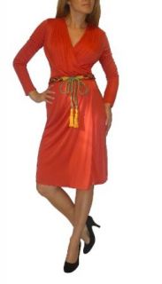 Blumarine Red Long Sleeves Dress. M: Clothing