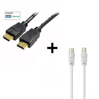 INOTEK5698 HDMI + BELKINF3Y018A10 Coaxial   Achat / Vente CABLES