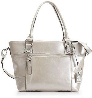 Leather Satchel Handbag Purse ~ Pearlized Ginger In Color: Shoes