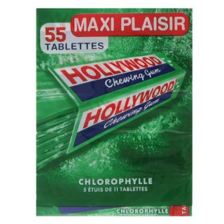 HOLLYWOOD Chlorophylle 5 x 11 tablettes   Achat / Vente CONFISERIE DE
