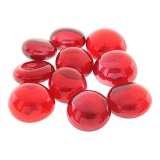 Lot de 10 galets de verre rouge   Achat / Vente SABLE ET GALET DE