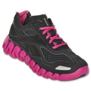  Reebok Zig Flow Kids Running Shoes   Black/Pink V57440 Shoes