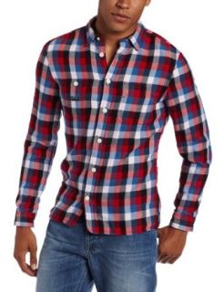 Diesel Mens Sgombra Shirt, Red, Small: Clothing