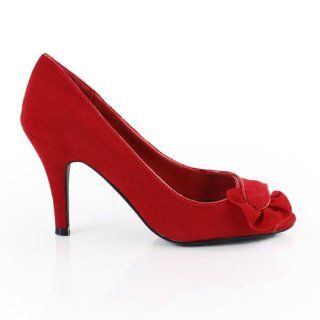 Qupid Orbits 33 Peep Toe Womens Pump RED 7.5 M US Shoes