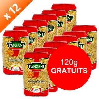 Lot de 12   PANZANI Coquilettes   12 paquets de 500g   Sa forme est