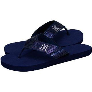 MLB New York Yankees Ladies Navy Blue Sequin Strap Flip