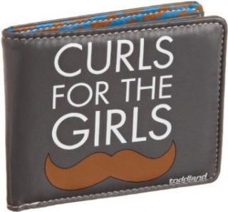 Toddland Mens Curls for The Girls Wallet, Dark Gray, One