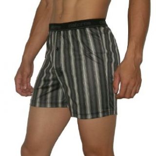 Button Fly Boxer Shorts / Underwear   Black (Size M(32 34)) Clothing