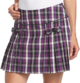 Kensie Girl Juniors Plaid Crossing Skirt,Black Multi,13