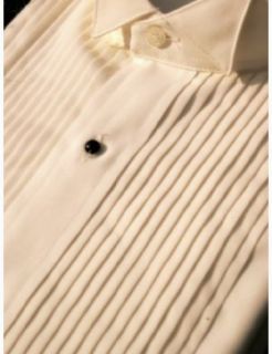 Tuxedo Shirt   Ivory Micro Fiber Wing Collar (15.5   34/35) Clothing