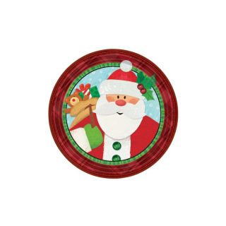 Assiettes (17,7Cm) Père Noël   Achat / Vente ASSIETTE JETABLE