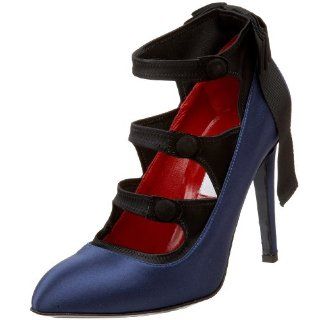 Womens Stilleto Couture Pump,Blu/Nero,37 EU (US Womens 7 M) Shoes