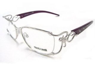 Cavalli Mercurio 428 Eyeglasses Silver Purple C91 Optical Frame Shoes