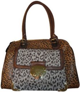 Jessica Simpson Purse Handbag Snappy Cheetah Print Brown