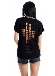 cross cut out top SM BLACK Clothing
