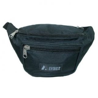 Large Size Fabric Waist Pack (Black) Shoes