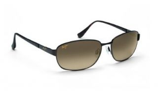 : Maui Jim GS254 25A Black Driftwood Oval Sunglasses: Maui Jim: Shoes