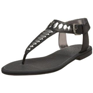 West Womens Caselli Thong Sandal,Black/Silver Leather,6.5 M US: Shoes