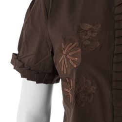 Be Lush Womens Plus Size Embroidered Blouse