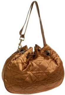 BIG BUDDHA Quilted Satin Hobo,Copper,one size Clothing