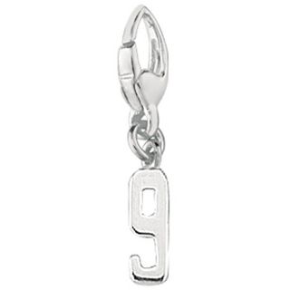 Sterling Silver Number 9 Charm