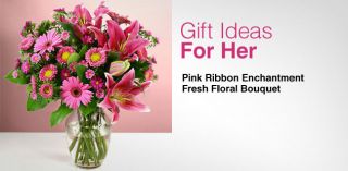 Gift Ideas for Her   Day 11   Pink Ribbon Enchantment Fresh Floral