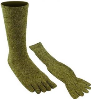 Speckled Black & Yellow Toe Socks (Large) Clothing